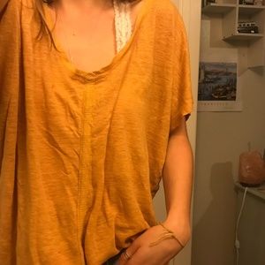 Eileen Fisher Mustard Yellow Tshirt